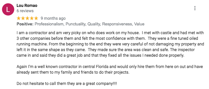 roofing company reviews