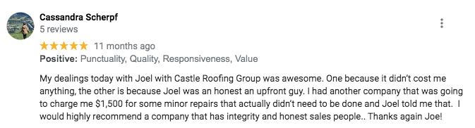 roofing company reviews