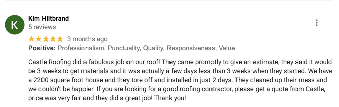 roofing company reviews